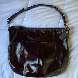 COACH BROWN LEATHER HOBO SHOULDER BAG HANDBAG PURSE